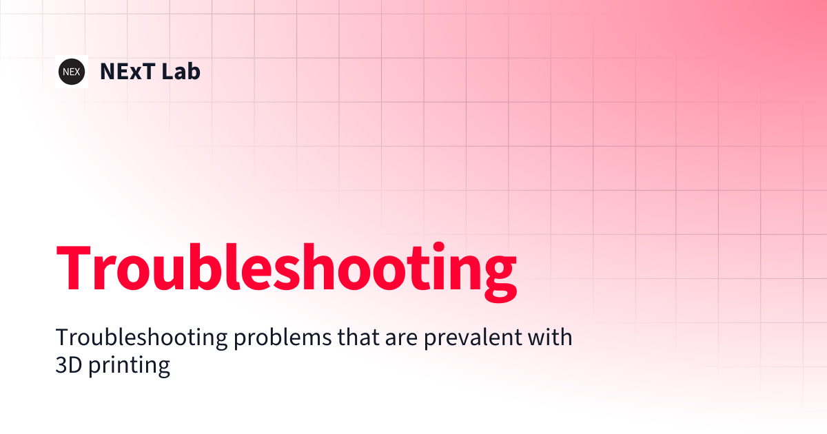 Troubleshooting | NExT Lab