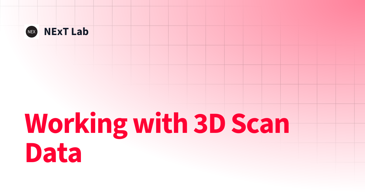 Working with 3D Scan Data | NExT Lab